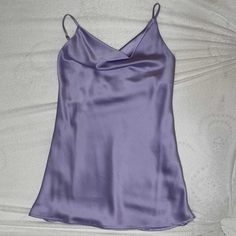 Satin Cowl Neck Slip Dress